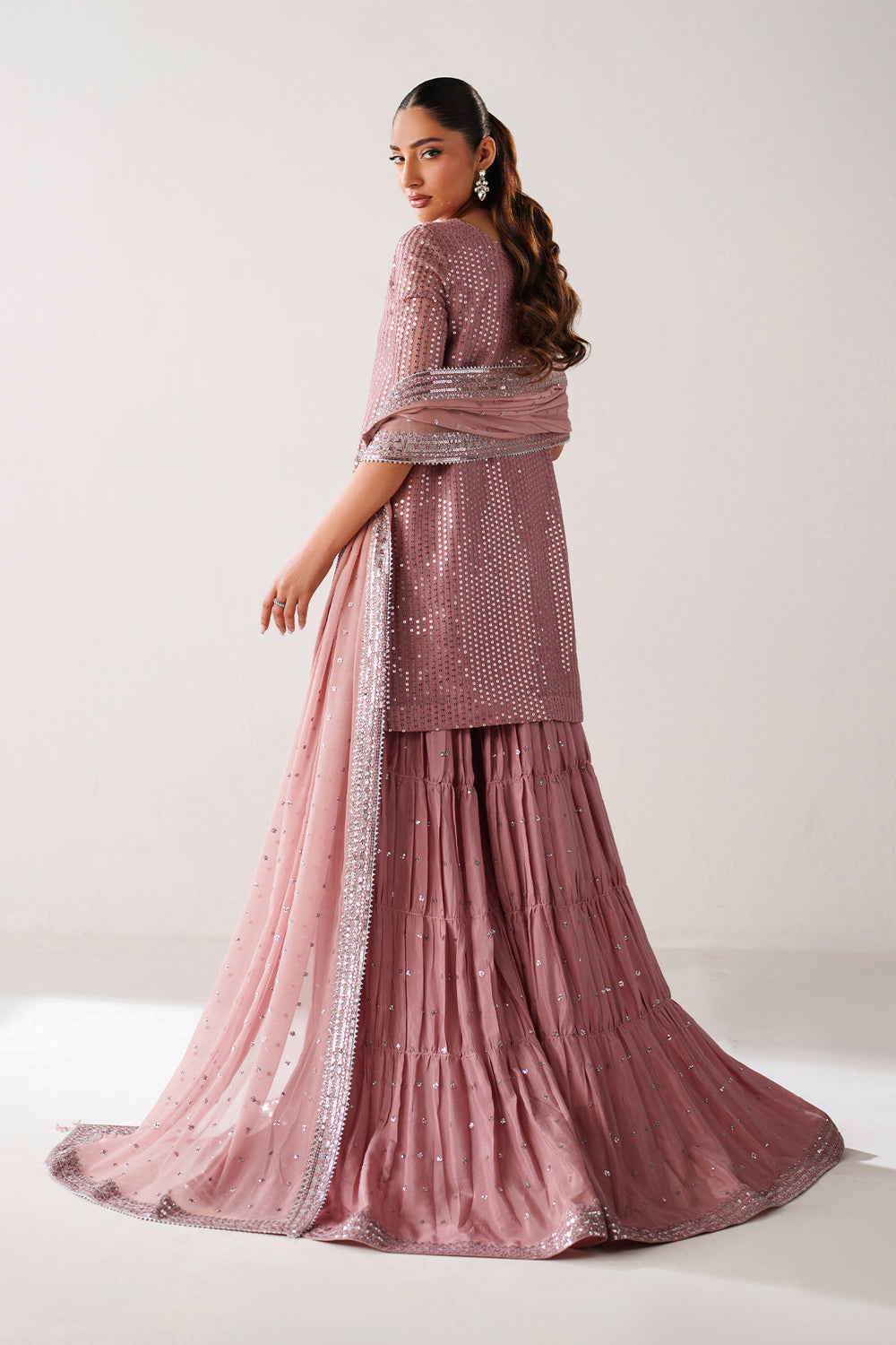 Baroque | Formals Collection | EMBROIDERED CHIFFON UF-4388 - Formal Dress - available at Maria Faisal in UK and USA.
