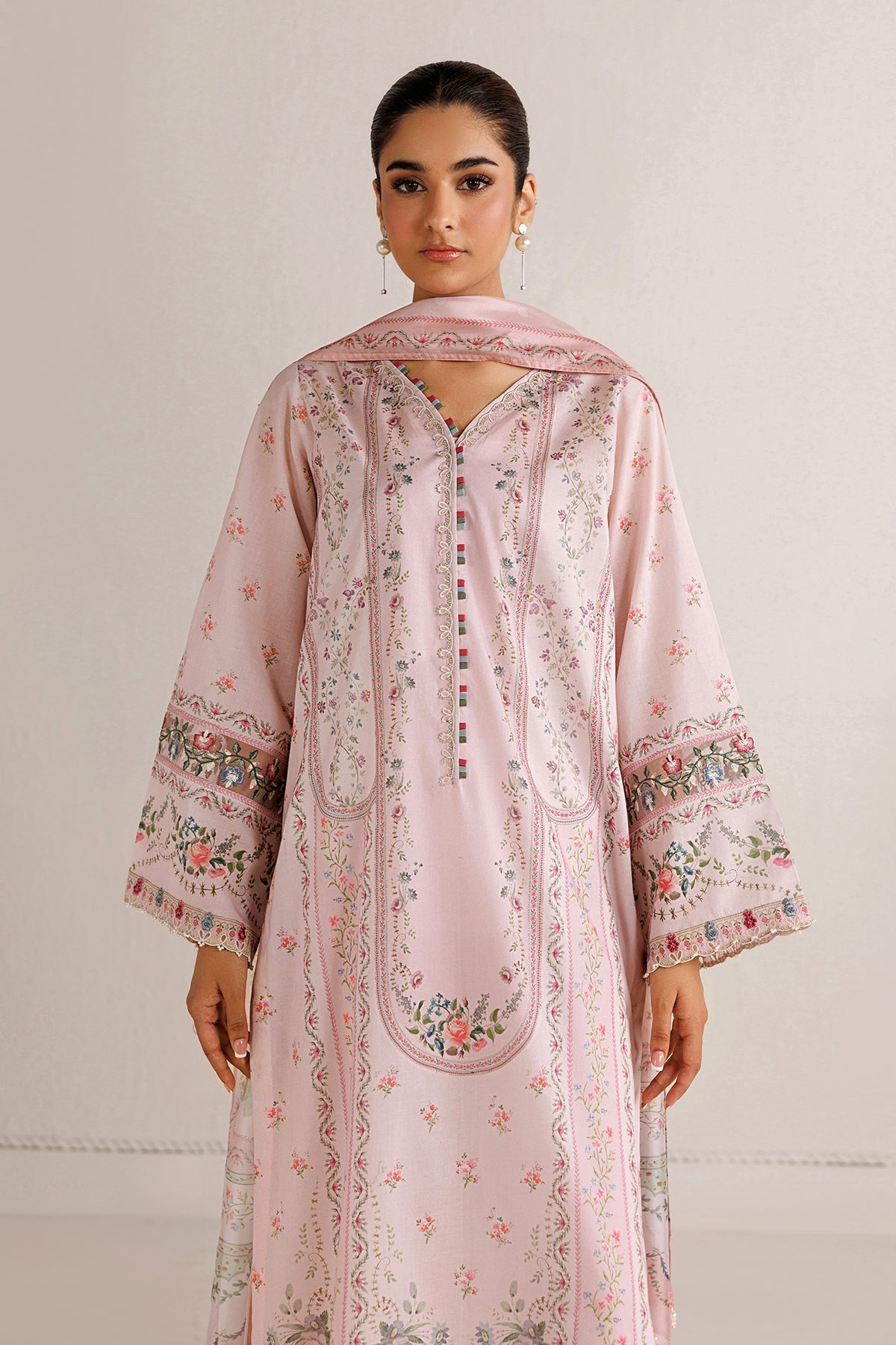 Baroque | Luxury Summer Pret |  UF-4513 - Luxury Dress - available at Maria Faisal in UK and USA.