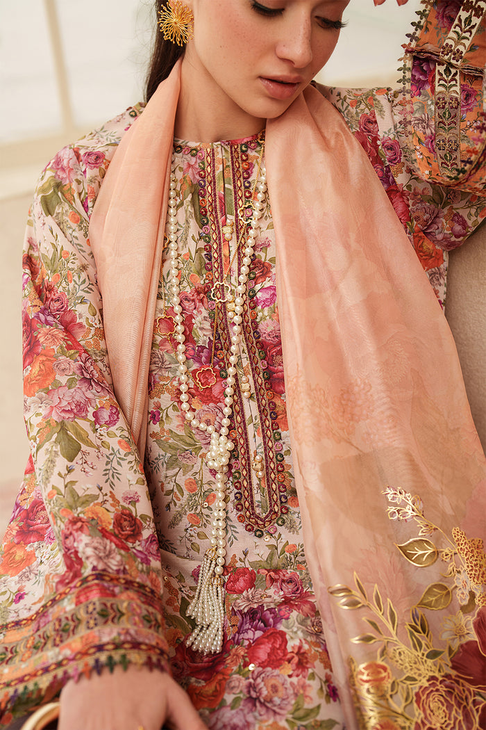 Baroque | Luxury Pret Summer | UF-4407 - Luxury Dress - available at Maria Faisal in UK and USA.
