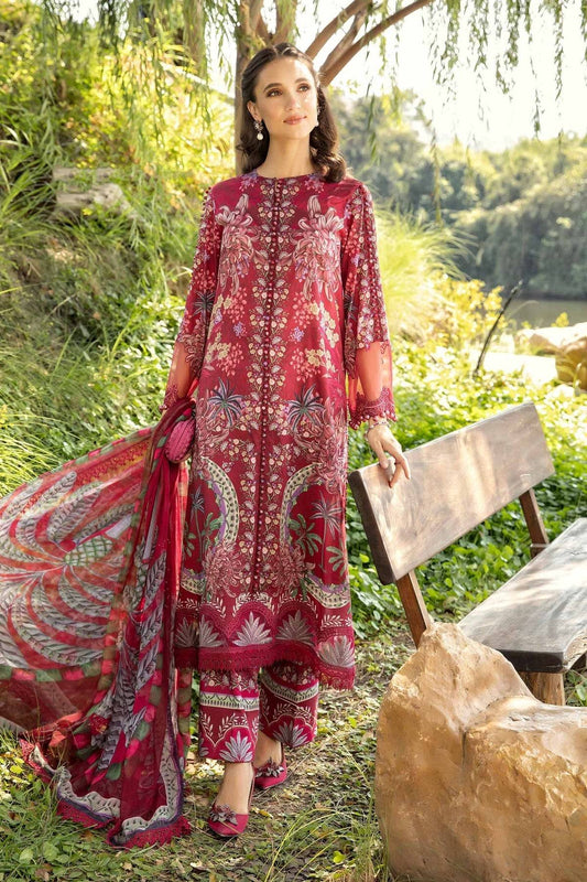 Maria B | M Prints 25 | MPT-2514-B by Maria Faisal - Registered Vendor of : Maria B - type : Ladies Clothes - 100% original wedding dresses