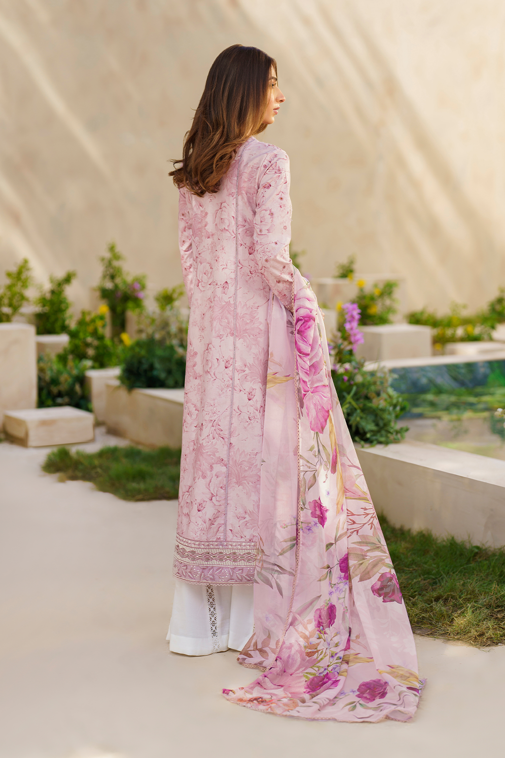 Iznik | Festive lawn 24 | SFL-06 - Designer Dress with Intricate embroidery and embellishments. Shop elegent wedding dress at Maria Faisal.