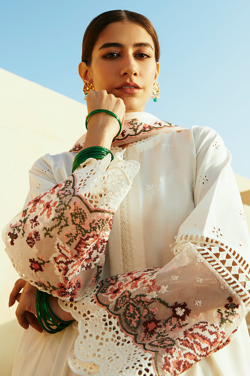 Cross Stitch | Premium Lawn 24 | PASTEL PINK - Ladies Clothes - Maria Faisal