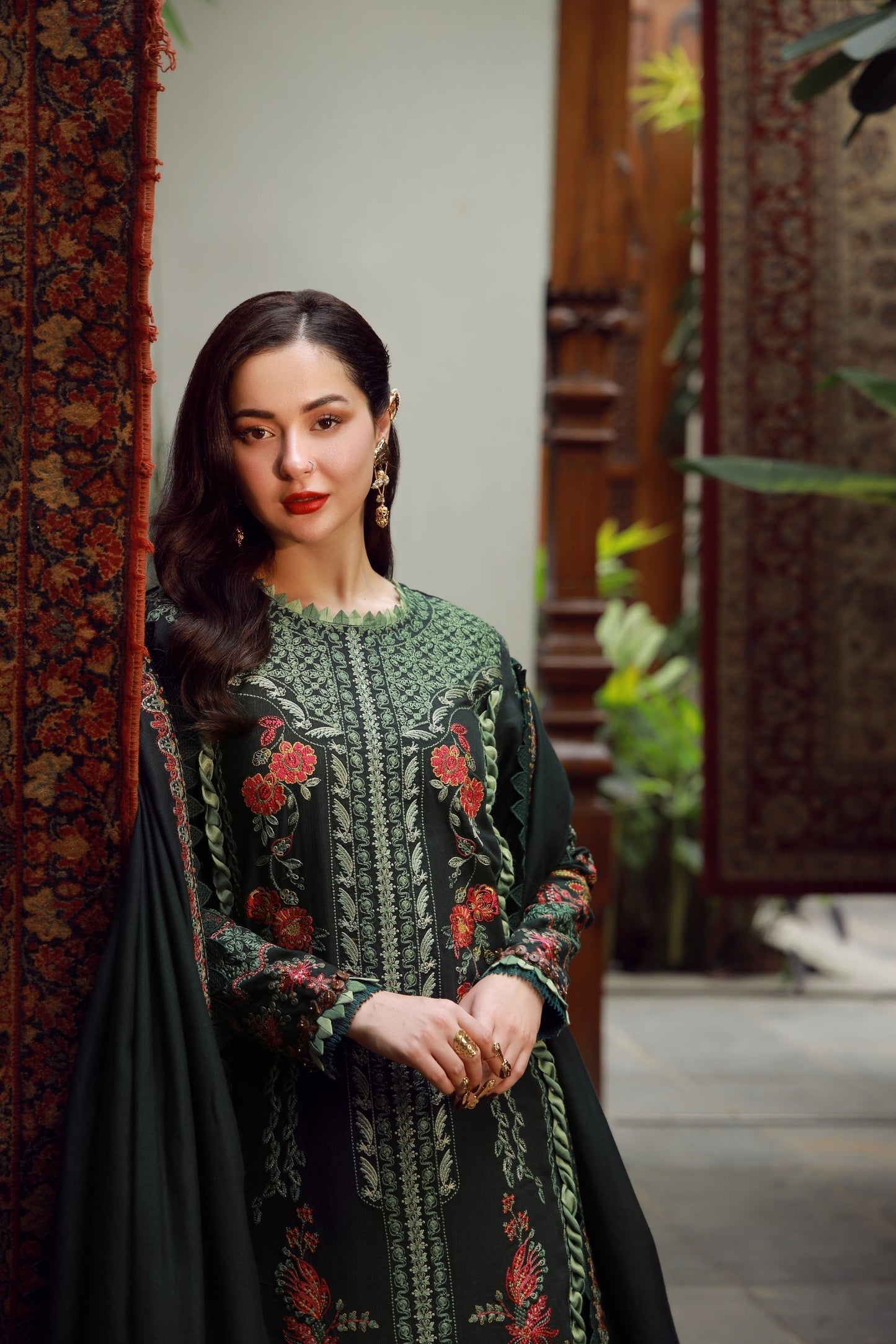 Maryam Hussain | Winter Shawl 25 | Almas - Formal Dress - available at Maria Faisal in UK and USA.