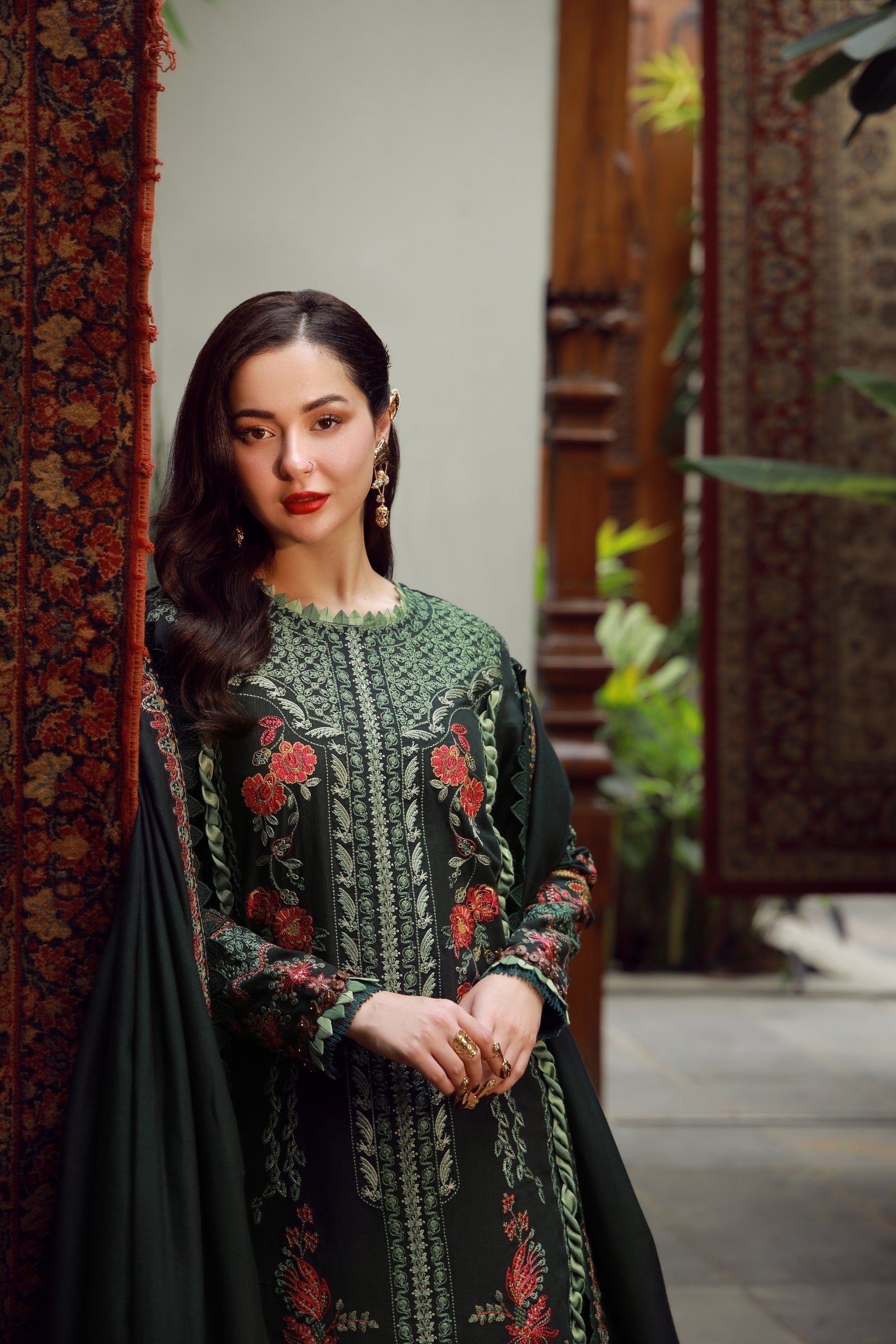 Maryam Hussain | Winter Shawl 25 | Almas - Formal Dress - available at Maria Faisal in UK and USA.