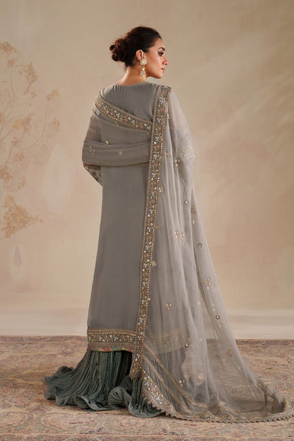 Baroque | Formals Collection | EMBROIDERED CHIFFON UF-4364 - Formal Dress - available at Maria Faisal in UK and USA.