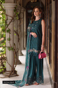 Noor by Saadia Asad | Eid Luxury Schiffli Laserkari 25 | D5- Teal by Maria Faisal - Registered Vendor of : Noor by Saadia Asad - type : Ladies Clothes - 100% original wedding dresses