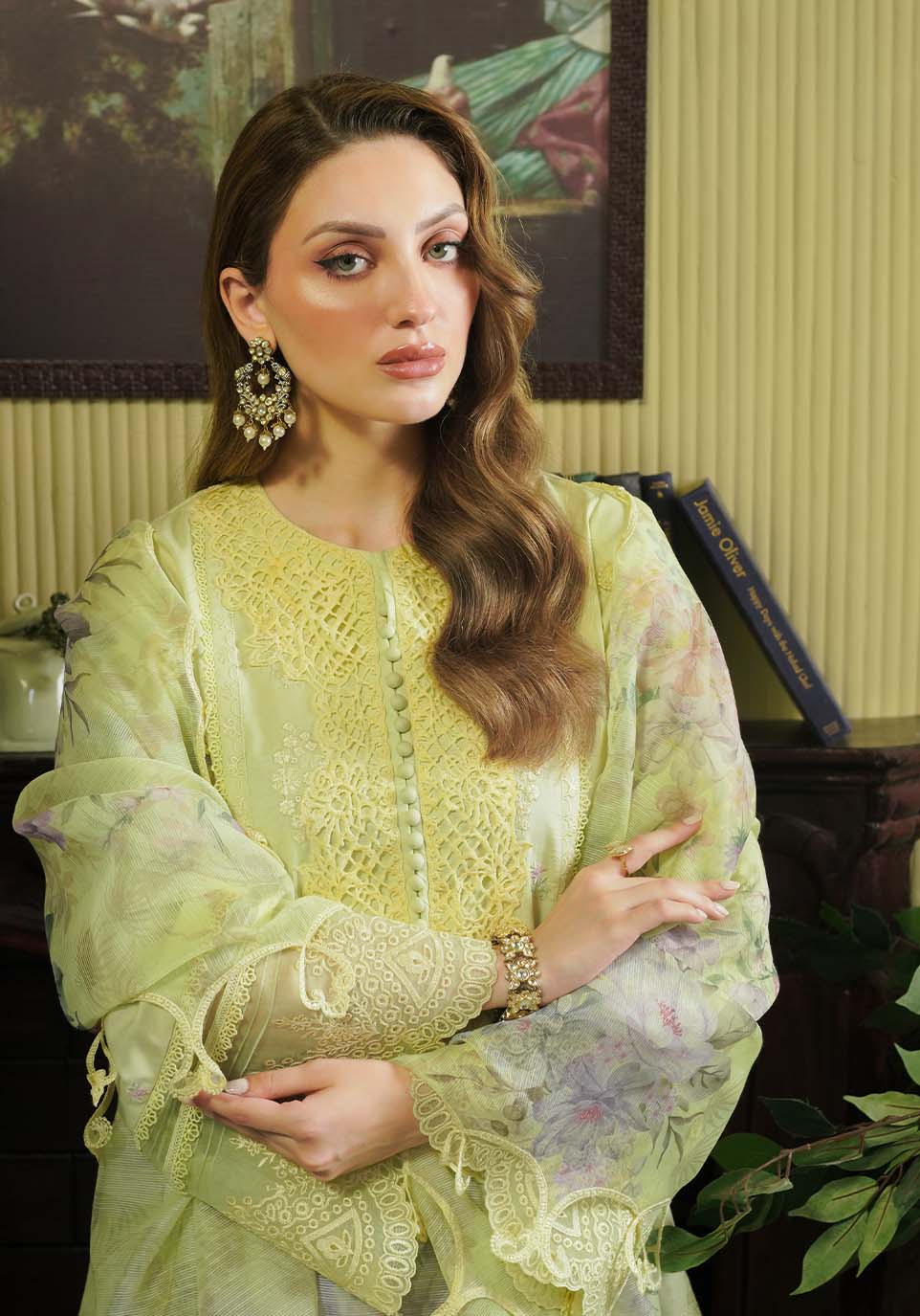Zarqash | Tresor Luxury Lawn 24 | ZQT 008 PRIMROSE - Maria Faisal