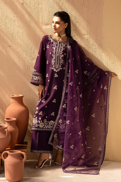 Batik | Nyra Embroidered Summer Solids | Amethyst by Maria Faisal - Registered Vendor of : Batik - type : Ladies Clothes - 100% original wedding dresses
