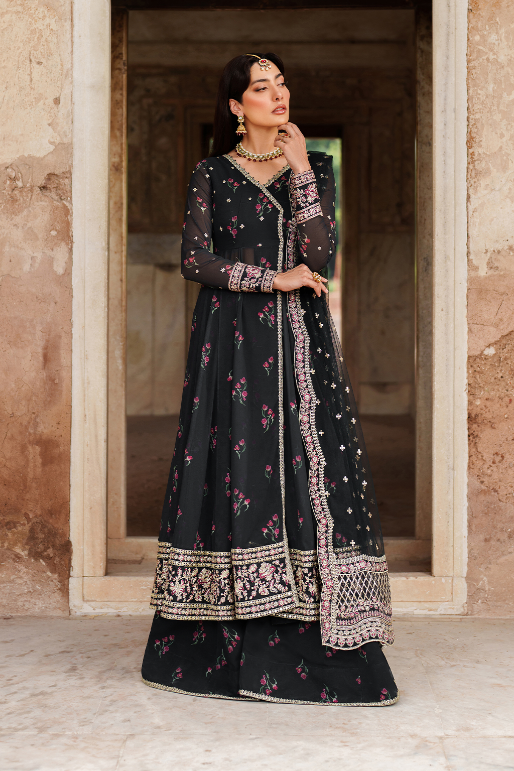 Iznik | Festive Formal | UE-550 Printed Chiffon - Ladies Clothes - Maria Faisal