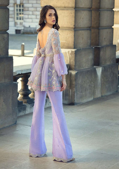 Layla Chatoor | Luxury Pret | Top With Bootcut Pants - Luxury Dress - available at Maria Faisal in UK and USA.