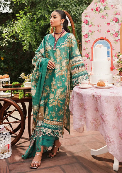 Elaf Premium | Printed Collection 24 | EEP-04B - Chic Teal - Waniyas