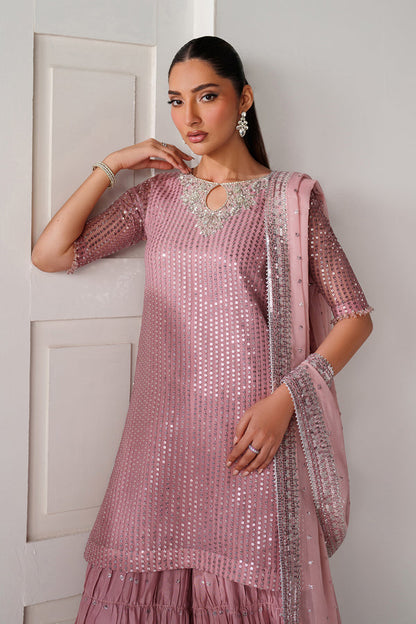 Baroque | Formals Collection | EMBROIDERED CHIFFON UF-4388 - Formal Dress - available at Maria Faisal in UK and USA.