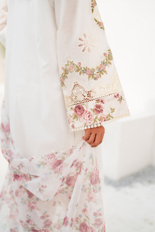 Baroque | Luxury Pret 24 | LAWN UF-665 - Designer Dress with Intricate embroidery and embellishments. Shop elegent wedding dress at Maria Faisal.