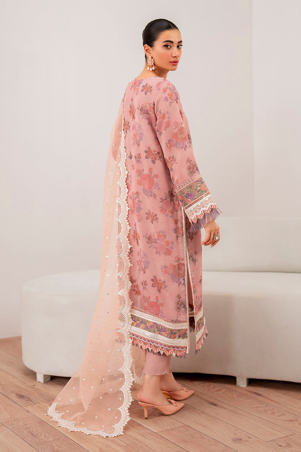 Baroque | Formals Collection | EMBROIDERED CHIFFON UF-705 - Formal Dress - available at Maria Faisal in UK and USA.