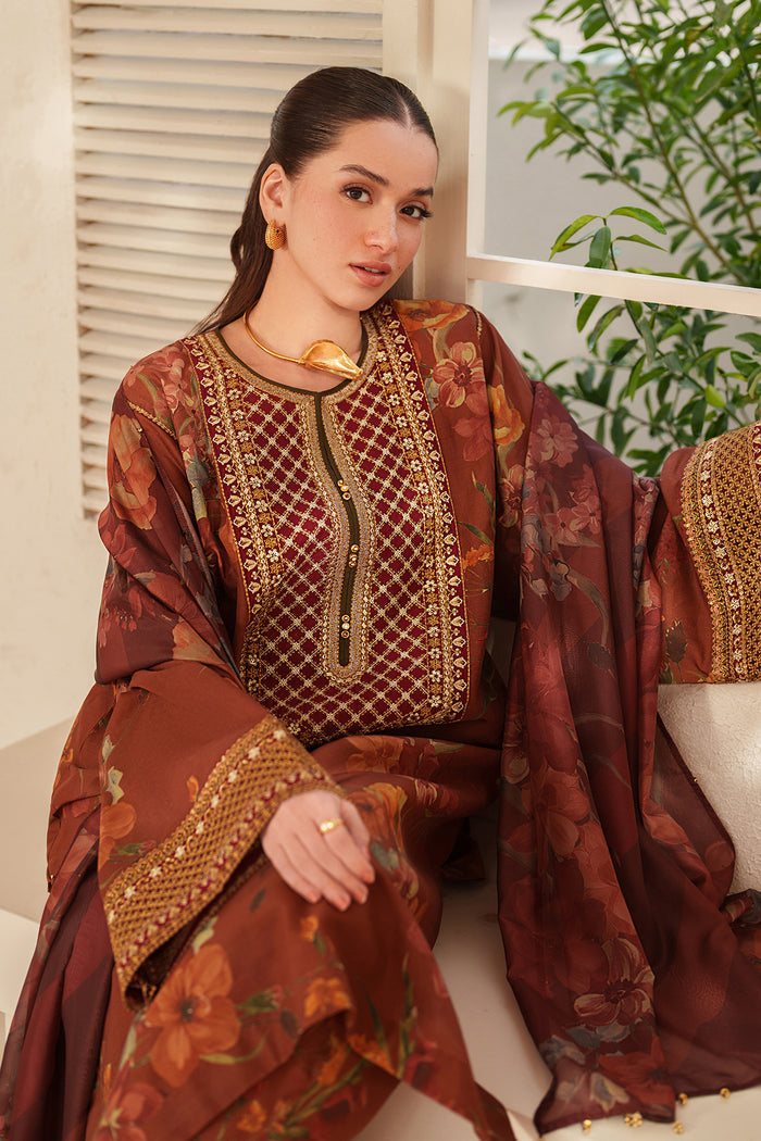 Baroque | Luxury Pret Summer | UF-4409 - Luxury Dress - available at Maria Faisal in UK and USA.