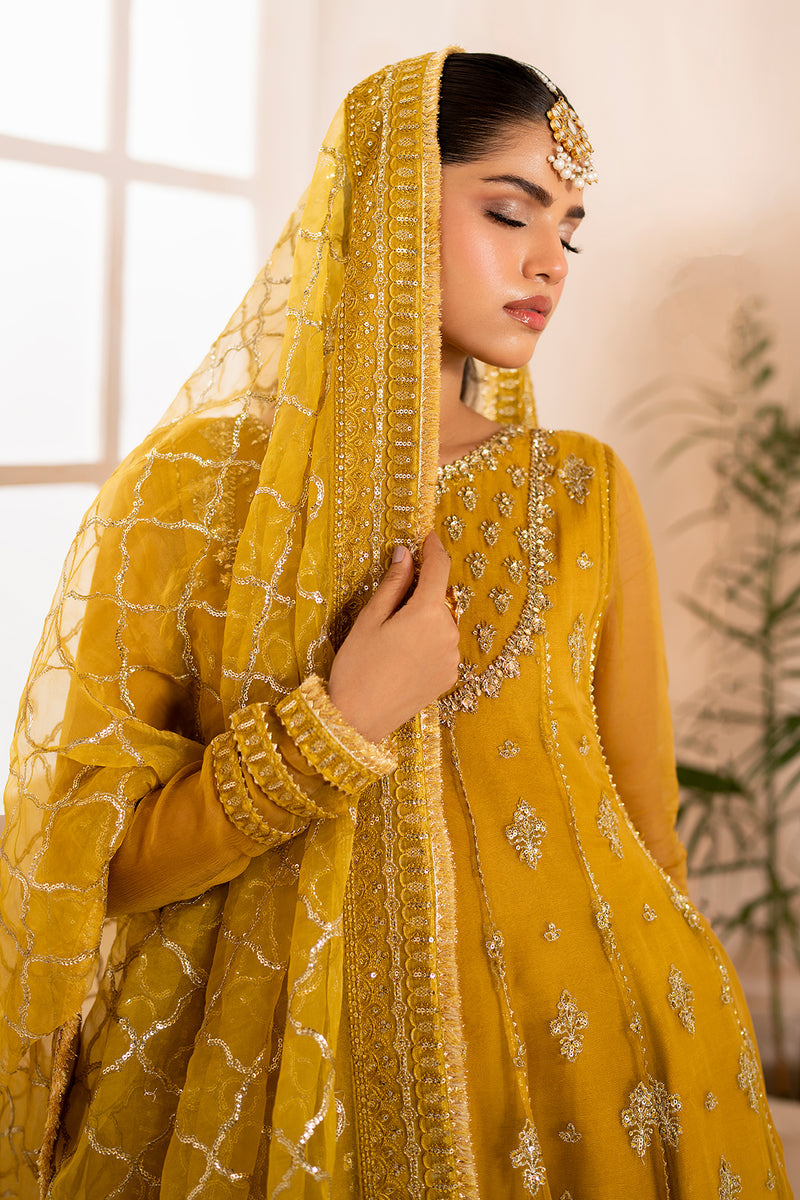 Baroque | Formal Collection | CHIFFON UF-716 - Designer Dress with Intricate embroidery and embellishments. Shop elegent wedding dress at Maria Faisal.