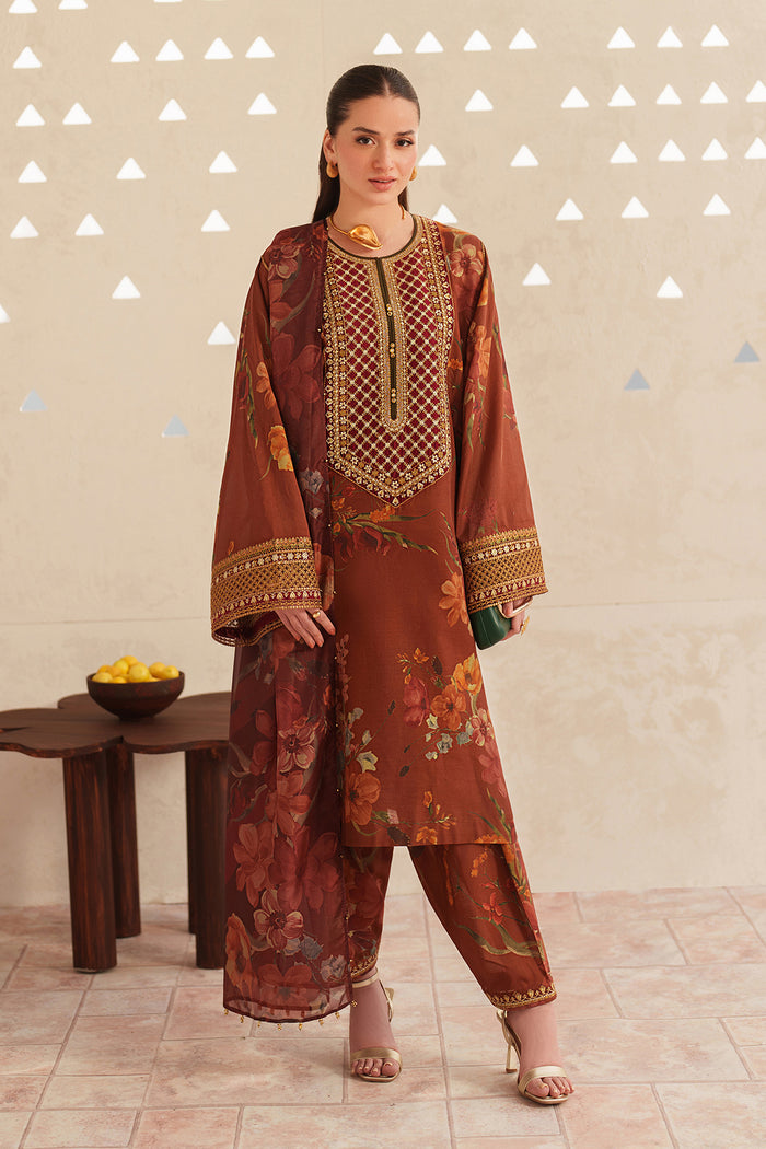 Baroque | Luxury Pret Summer | UF-4409 - Luxury Dress - available at Maria Faisal in UK and USA.