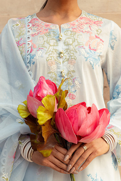 Cross Stitch | Premium Lawn 24 | DAWN MIST - Ladies Clothes - Maria Faisal