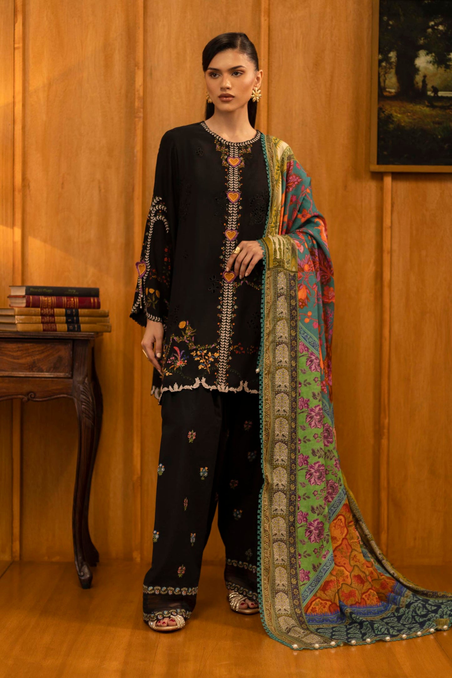 Sana Safinaz | Muzlin Winter 25 | 015B - Casual Dress - available at Maria Faisal in UK and USA.