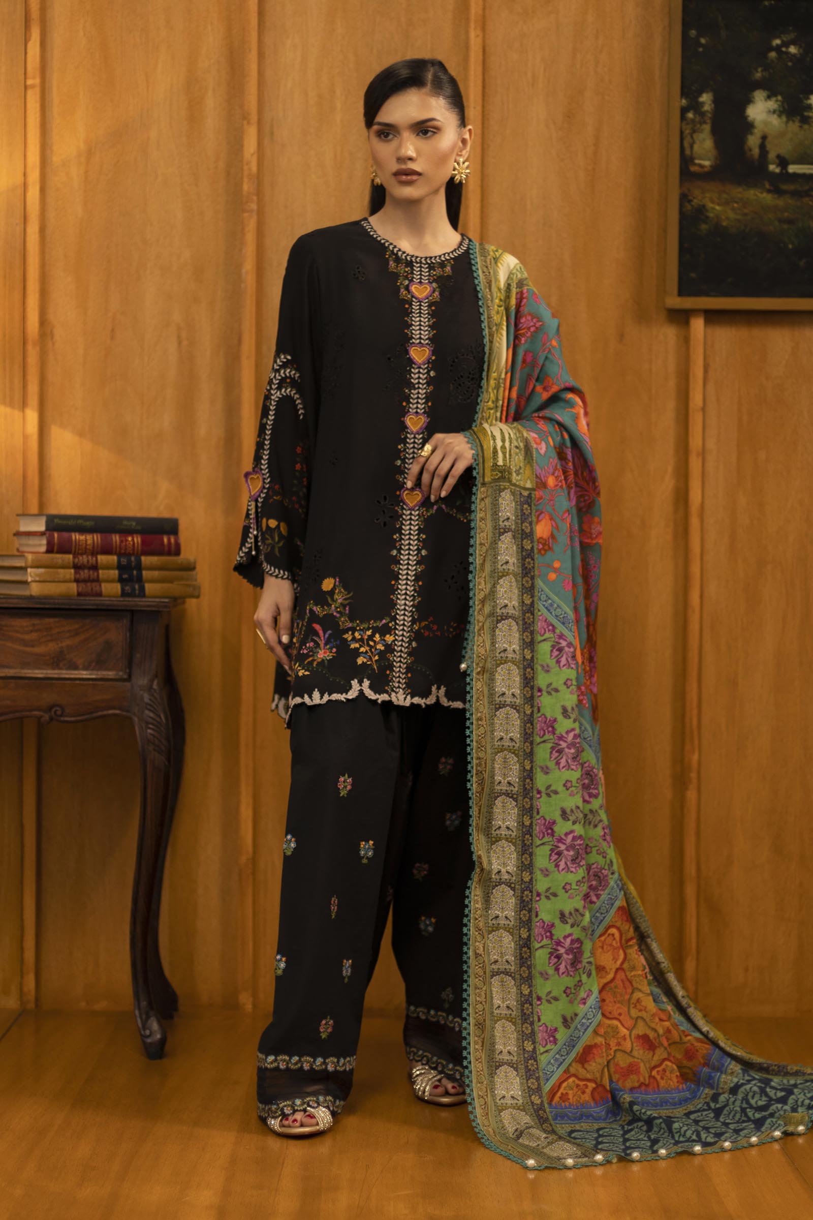 Sana Safinaz | Muzlin Winter 25 | 015B - Casual Dress - available at Maria Faisal in UK and USA.