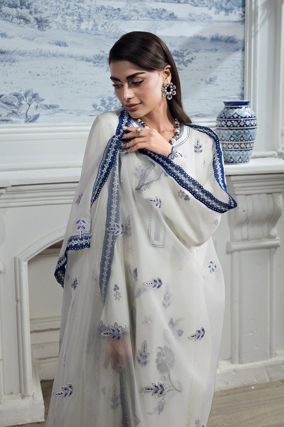 Rangrasiya | Lumeire Silk | Luna - Luxury Dress - available at Maria Faisal in UK and USA.