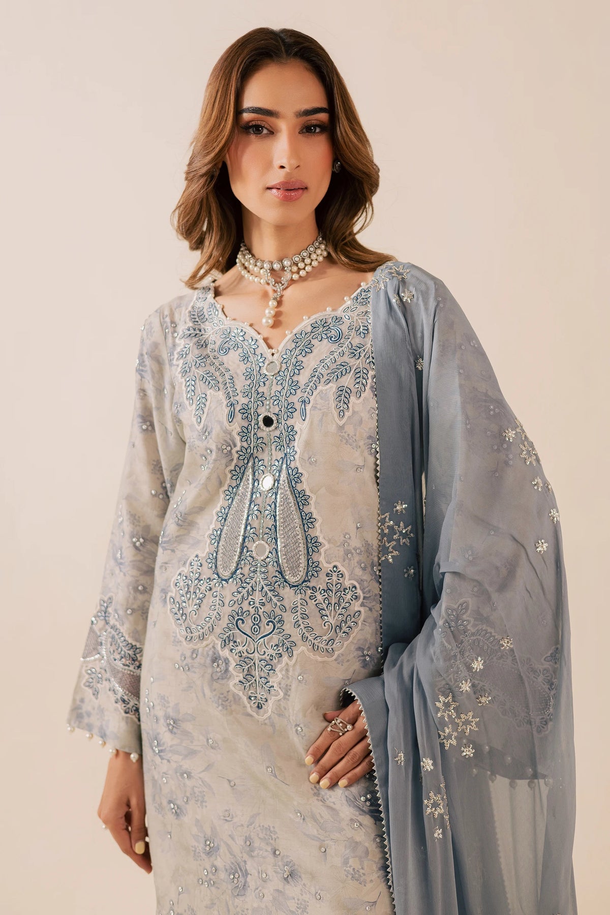 Nureh | Fancy Formal | NP-745 - Formal Dress - available at Maria Faisal in UK and USA.