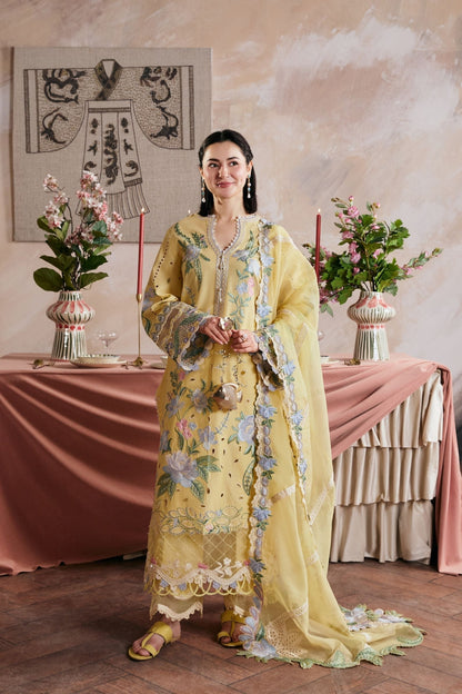 Maryam Hussain | Luxury Lawn 26 Vol 2 | Hamna - Luxury Dress - available at Maria Faisal in UK and USA.
