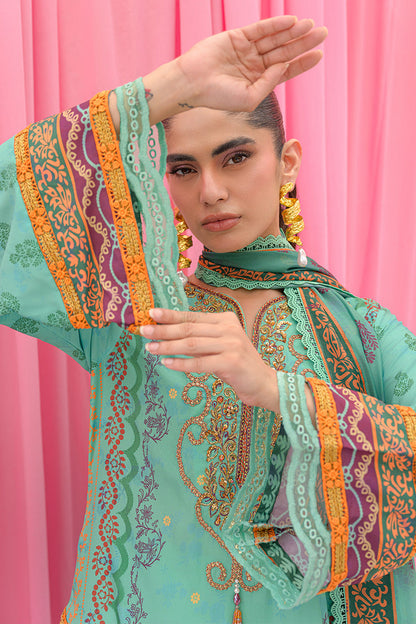 Chic Ophicial | The Maison Duo | Mint Aura - Luxury Dress - available at Maria Faisal in UK and USA.