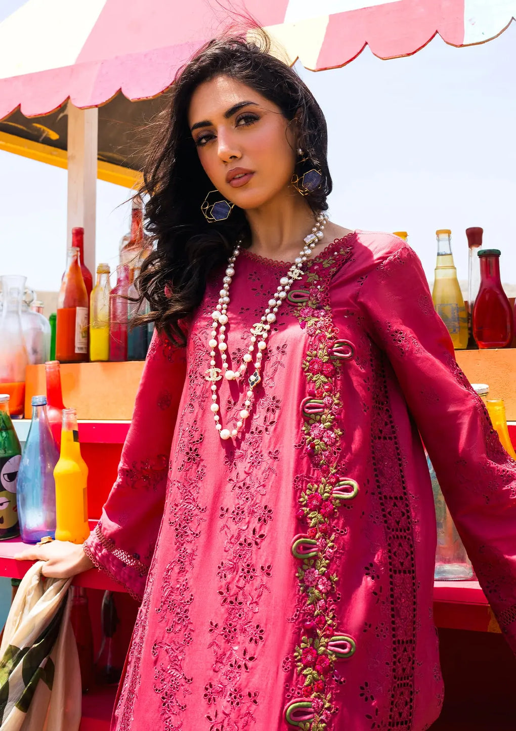 Elaf Premium | Hai Kuch Festive Lawn 24 | EHK-05 Naaz - Designer Dress with Intricate embroidery and embellishments. Shop elegent wedding dress at Maria Faisal.