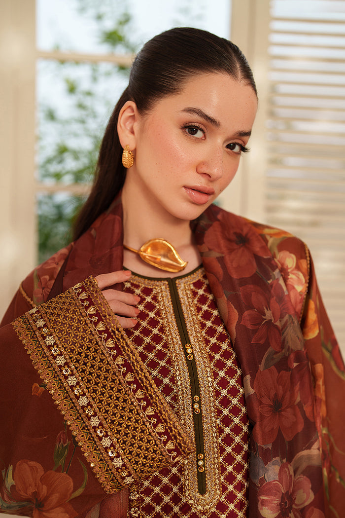 Baroque | Luxury Pret Summer | UF-4409 - Luxury Dress - available at Maria Faisal in UK and USA.