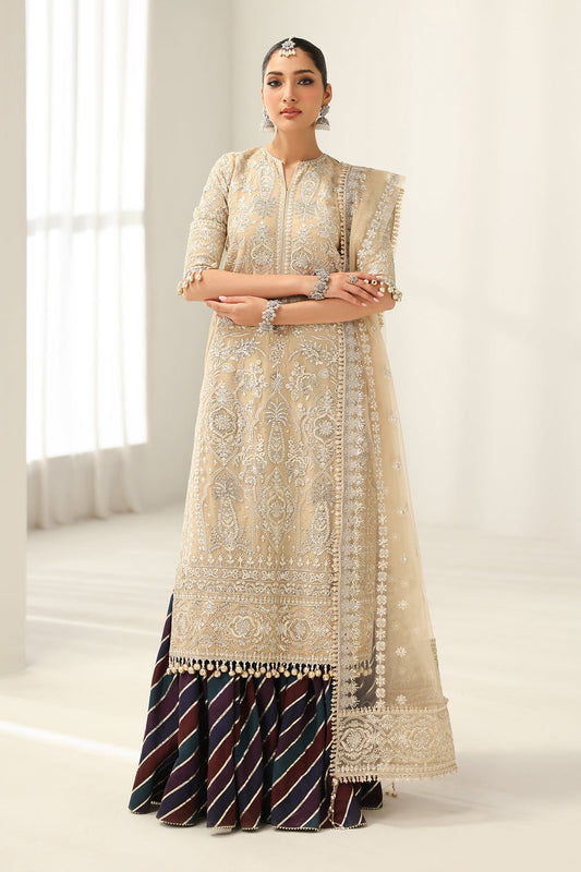 Baroque | Formals Collection | EMBROIDERED NET UF-4183 - Formal Dress - available at Maria Faisal in UK and USA.