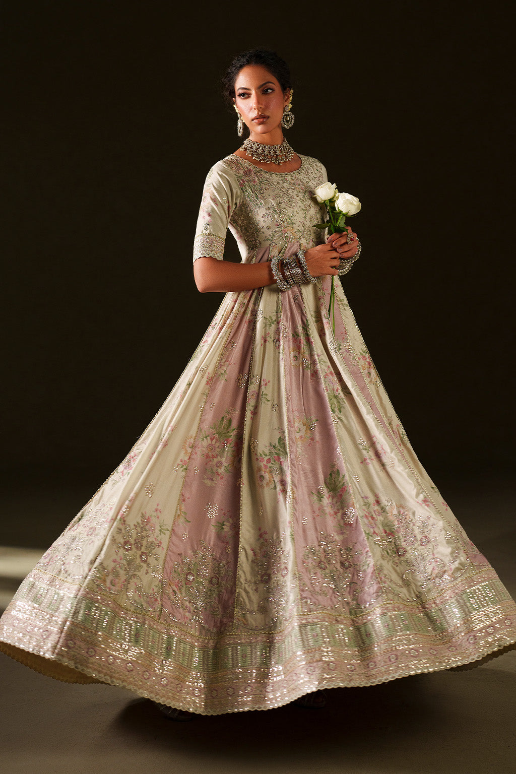 Iznik | Velvet 25 | IV-77 Embroidered Velvet - Formal Dress - available at Maria Faisal in UK and USA.
