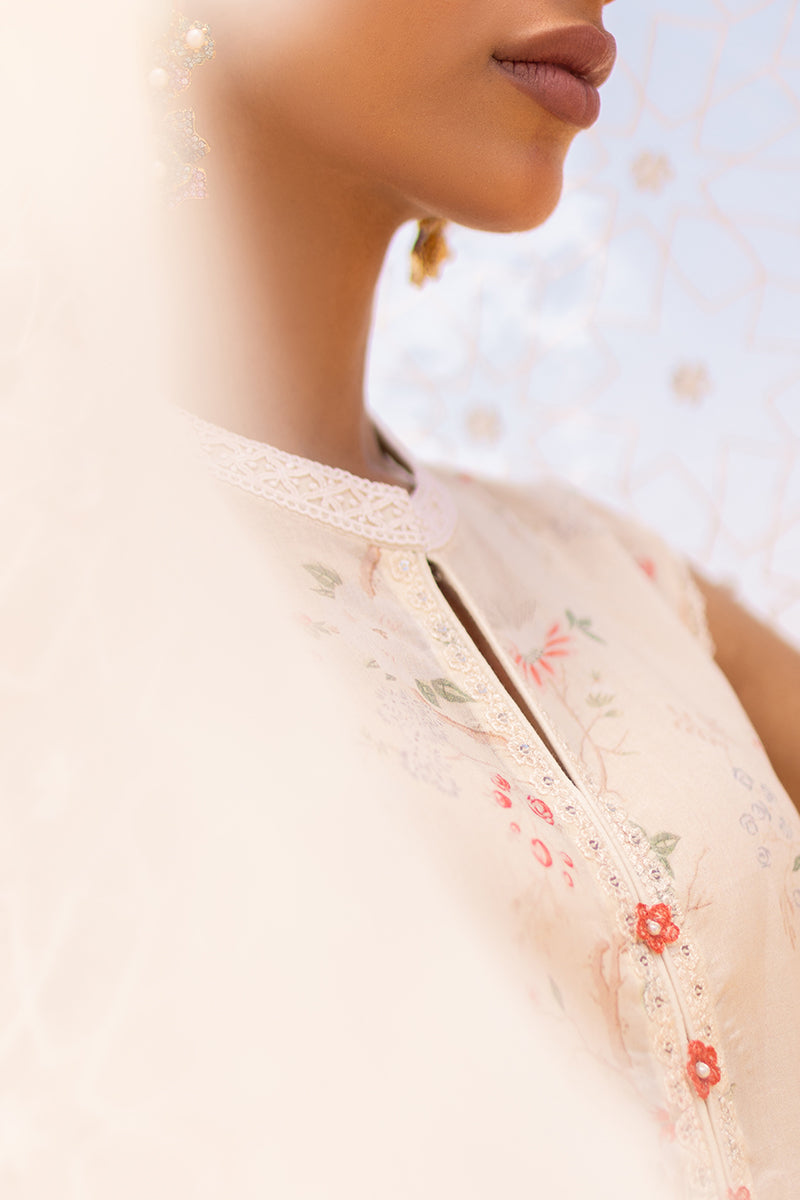 Cross Stitch | Eid Lawn 24 | IVORY GLOW - Designer Dress with Intricate embroidery and embellishments. Shop elegent wedding dress at Maria Faisal.