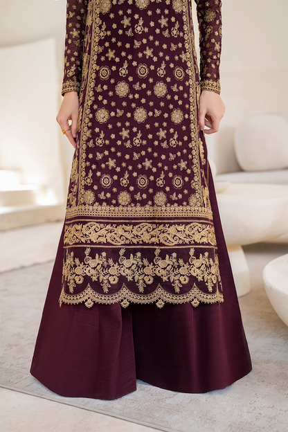Iznik | Chinnon Chiffon | CC-42 Embroidered Chiffon - Ladies Clothes - Maria Faisal