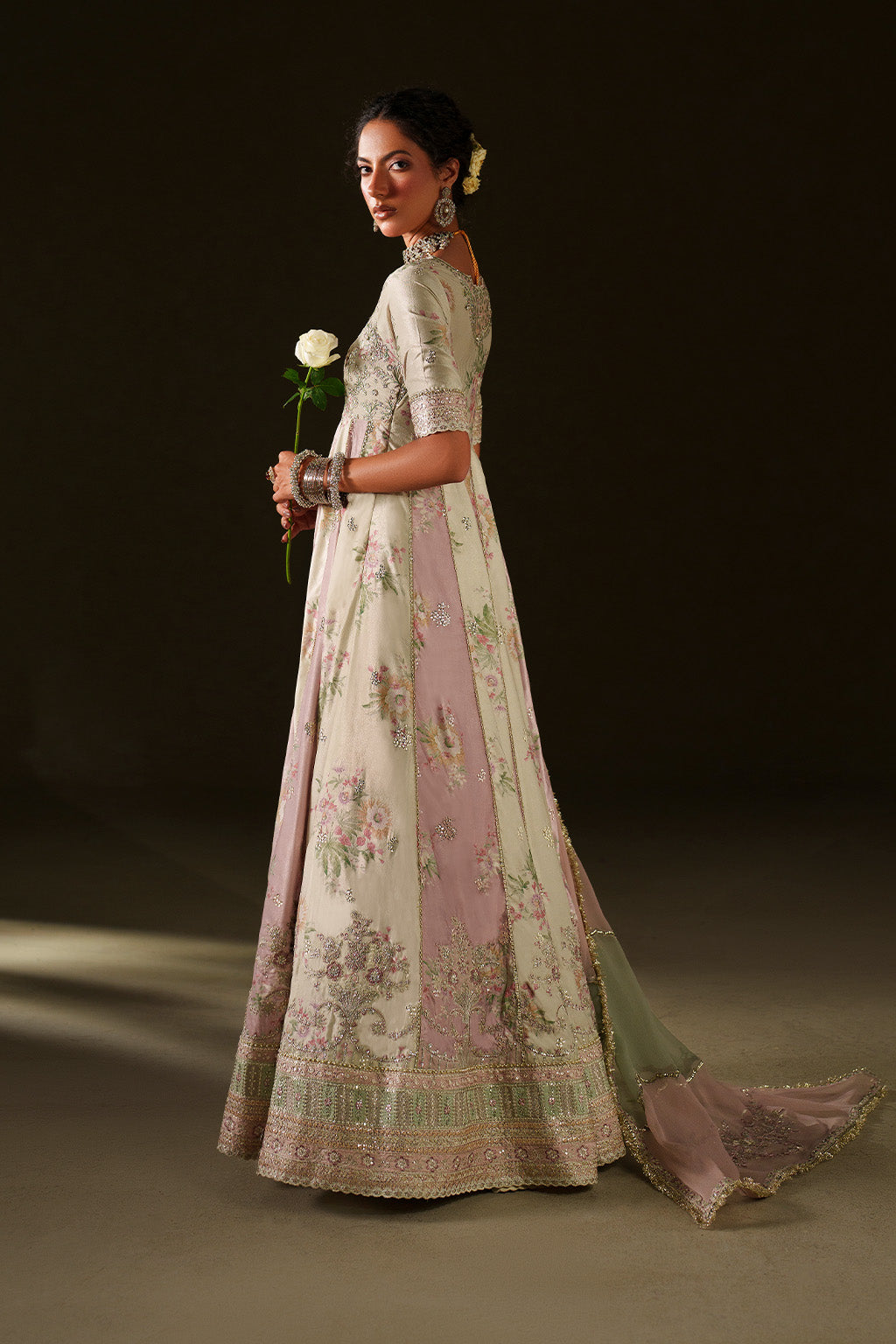 Iznik | Velvet 25 | IV-77 Embroidered Velvet - Formal Dress - available at Maria Faisal in UK and USA.
