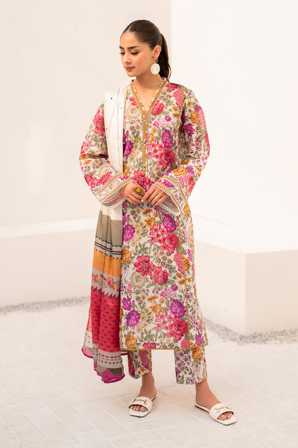 Baroque | Luxury Pret 24 | LAWN UF-667 - Designer Dress with Intricate embroidery and embellishments. Shop elegent wedding dress at Maria Faisal.