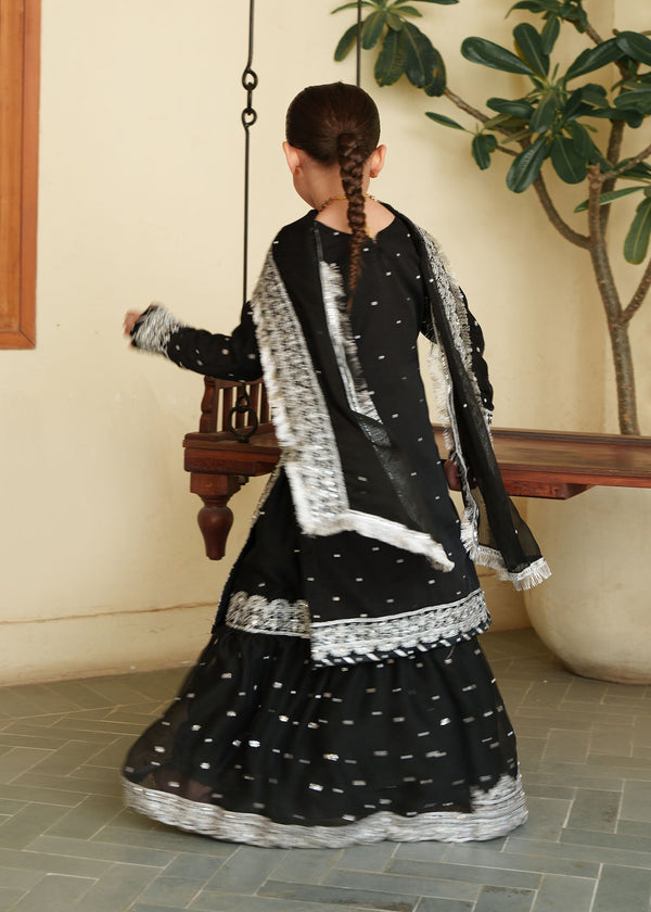 3 Piece Embroidered Chiffon Suit - Kids Clothing - available at Maria Faisal in UK and USA.