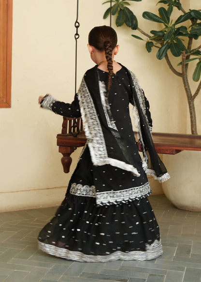 3 Piece Embroidered Chiffon Suit - Kids Clothing - available at Maria Faisal in UK and USA.