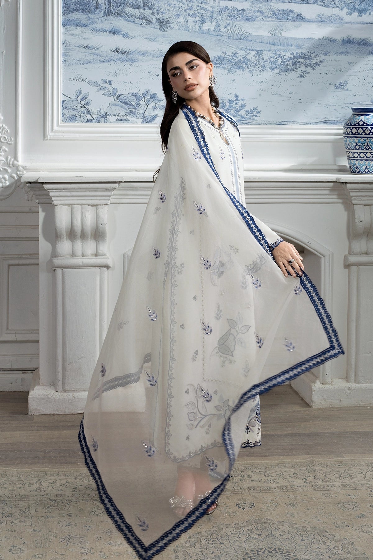 Rangrasiya | Lumeire Silk | Luna - Luxury Dress - available at Maria Faisal in UK and USA.