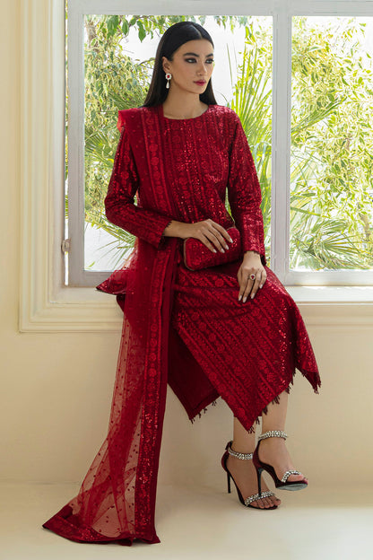 Baroque | Formals Collection | EMBROIDERED NET UF-385 - Formal Dress - available at Maria Faisal in UK and USA.