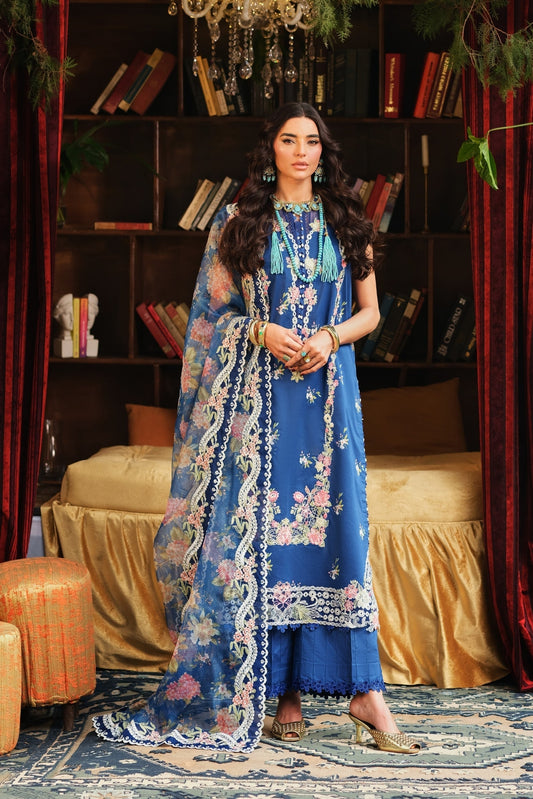 Maryam Hussain | Luxury Lawn 26 | Skye - Luxury Dress - available at Maria Faisal in UK and USA.