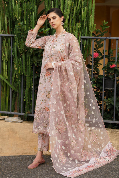 Baroque | Luxury Pret 24 | LAWN UF-585 - Designer Dress with Intricate embroidery and embellishments. Shop elegent wedding dress at Maria Faisal.