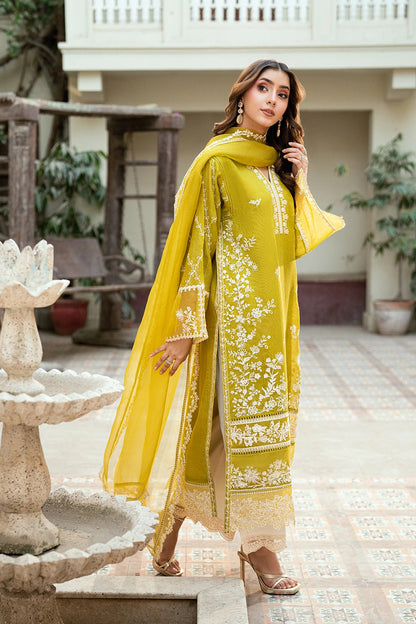 Azure | Vogue Formals | Cyber Moss - Formal Dress - available at Maria Faisal in UK and USA.