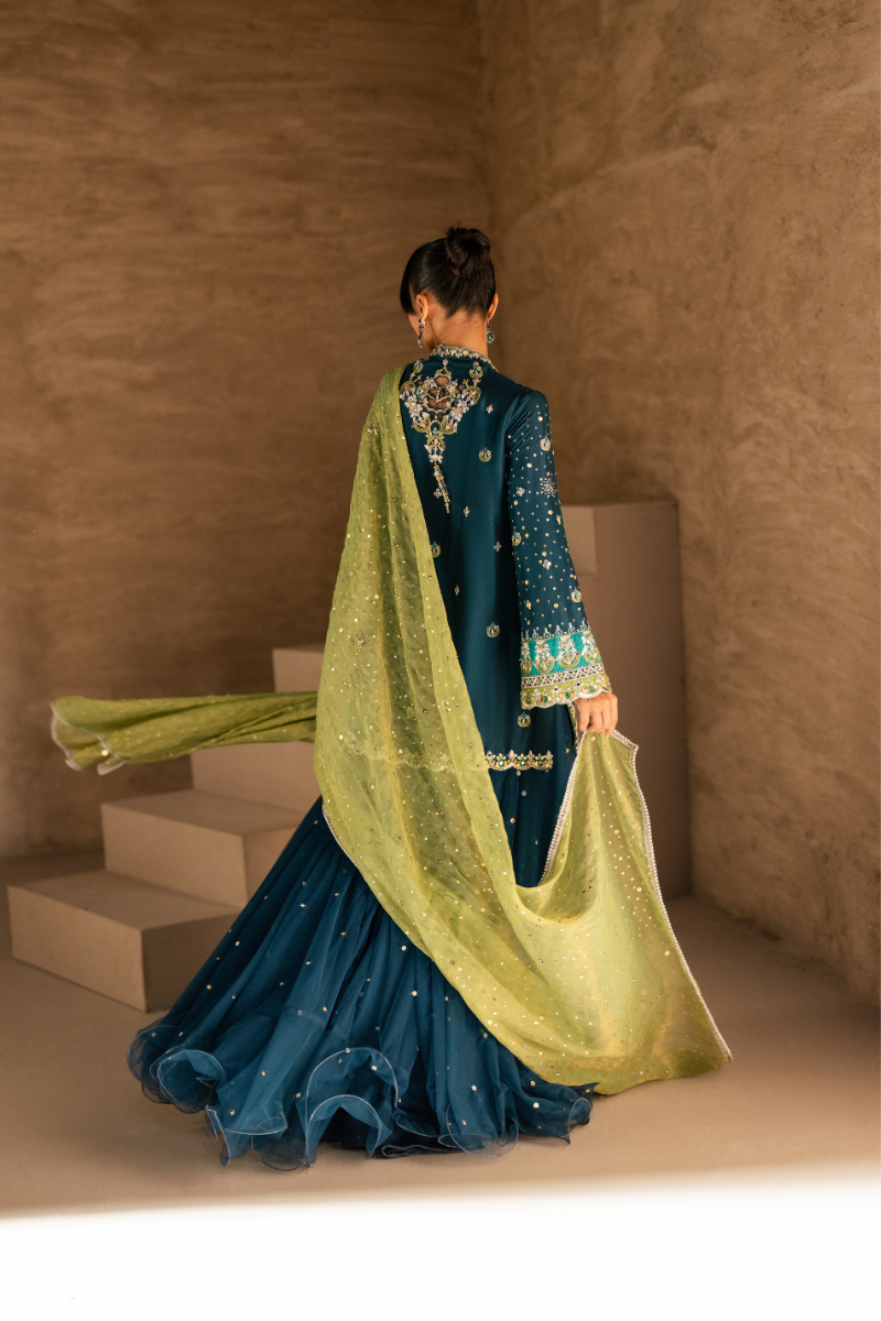 Sana Abbas | Zalea Formals | MEHR - Formal Dress - available at Maria Faisal in UK and USA.