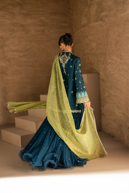 Sana Abbas | Zalea Formals | MEHR - Formal Dress - available at Maria Faisal in UK and USA.