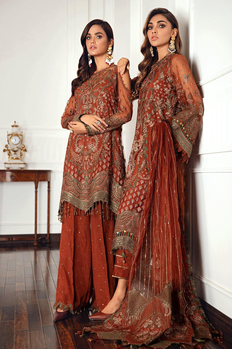 Jazmin | Formals Collection | NET UN-4018 - Ladies Clothes - Maria Faisal