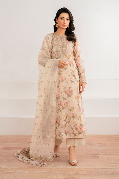 Baroque | Formals Collection | EMBROIDERED COTTON PATTI UF-691 - Formal Dress - available at Maria Faisal in UK and USA.