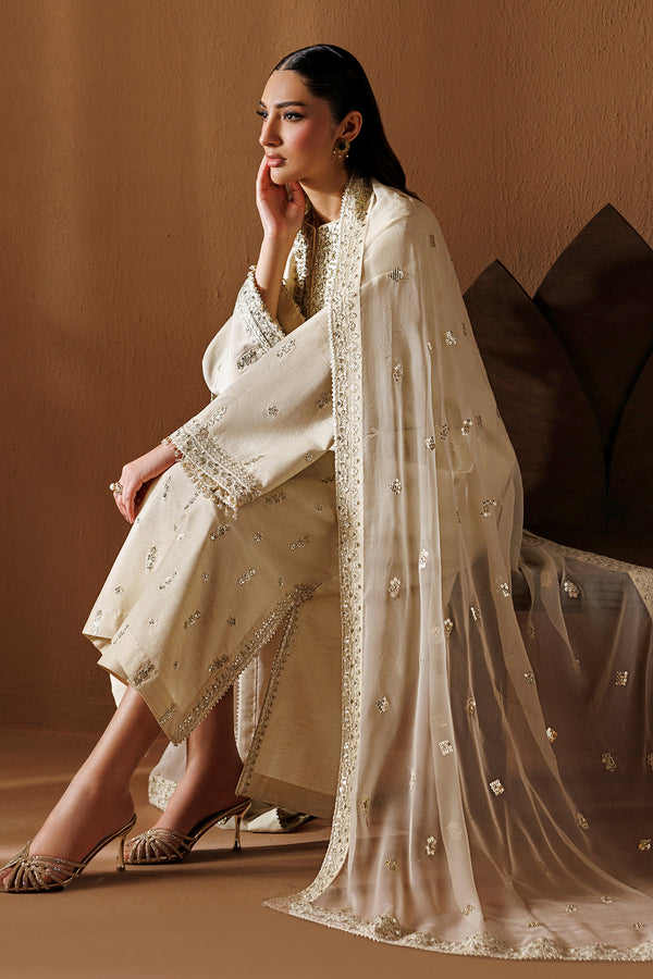 Baroque | Formals Collection | EMBROIDERED RAW SILK UF-4434 - Formal Dress - available at Maria Faisal in UK and USA.