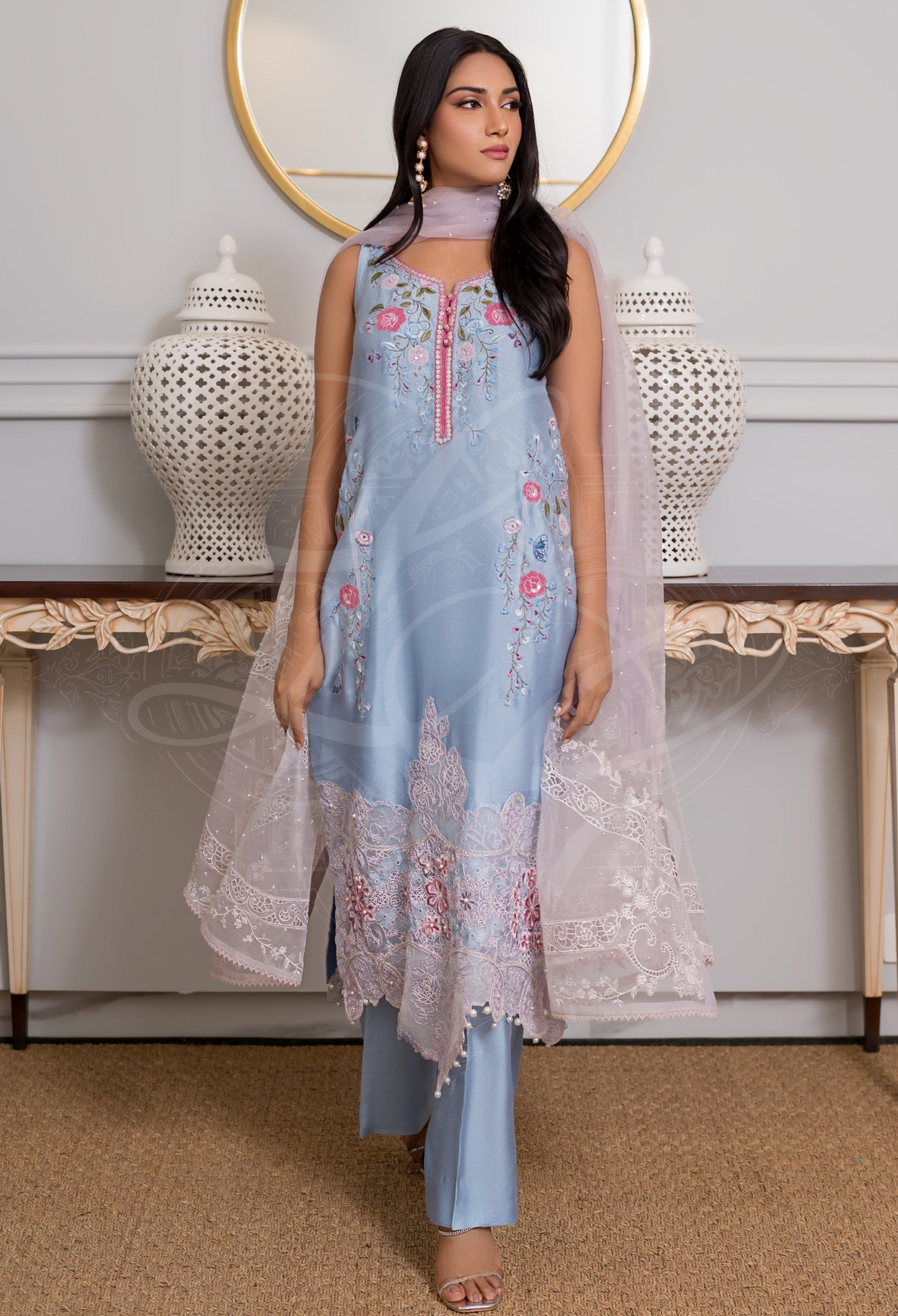Layla Chatoor | Pret A Porter | LC-42 - Luxury Dress - available at Maria Faisal in UK and USA.