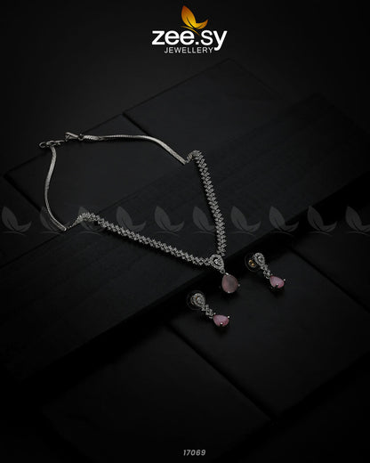 Nargis Zircon Necklace - Necklace Sets 